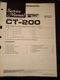 PIONEER CT-200 Cassette Tape Deck Service Manual Original