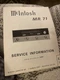McIntosh MR-71 20B01 Service Manual Receiver Photocopy