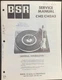 BSR C142 C142A3 McDonald 510 610 Turntable Service Manual Photocopy