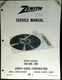 ZENITH RC-1 169-388 169-389 Turntable Service Manual Photocopy