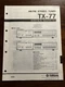Yamaha TX-77 AM/FM Stereo Tuner Service Manual Original Genuine OEM