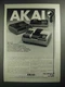 1972 Akai Stereo Cassette Recorders Ad - GXC-46D, GXC-65D and CS-35D