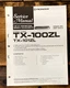 Pioneer TX-100ZL TX-101ZL Tuner Service Manual *Original*