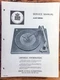 BSR AA47 Series AA 47 Record Player / Turntable  Service Manual *Original*
