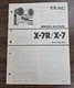 Teac X-7R, X-7 Tape Deck Service Manual - Original
