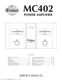 Service manual for McIntosh MC 402