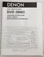 Denon DVD Video Player DVD-2800 II Operating Instructions Manual