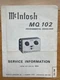 Original Service Information Manual McIntosh MQ102 Environmental Equalizer