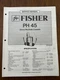 Fisher PH 45 Stereo Mini Radio Cassette Walkman Service Manual OEM Vintage