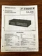 Fisher CA-226 Integrated Amplifier Service Manual *Original*