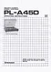 Operating Instructions For Pioneer PL-A45 D