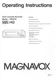 Vintage Original Magnavox Model VR3210 VHS HQ VCR Owners Operating Manual