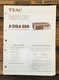 Teac / Tascam A-500 A-510 Cassette Parts List Manual  *Original*