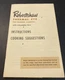 Vtg Robertshaw Thermal Eye Range Thermostat Instruction Cooking Suggestion Table