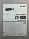 TEAC ZD-880 Original Service Manual Free Shipping