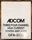 Adcom GFA-2535 Amplifier Owners / User Manual *Original*