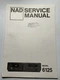 NAD Electronics 6125 Cassette Tape Deck Service Manual Vintage Original