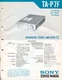 Sony Model TA-P7F Integrated Stereo Amplifier Service Manual