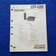 SONY SPP-A900 Service Manual Original Paper OEM Repair Guide - USA