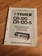Fisher CR 120 120-5 Cassette Deck Service Manual repair 