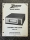 Zenith Service Manual TR35 Cartridge Tape Player, Model F635