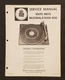 BSR Model MA70-MA75 McDonald 500A-600 Record Changer, Turntable. Service Manual 