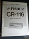 FISHER CR-116 Cassette Deck Service Manual Original
