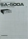 Pioneer SA-500A - Stereo Hifi  Amplifier  Operating Instructions - USER MANUAL 