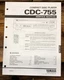 Yamaha CDC-755 CD Player  Service Manual *Original*
