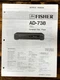 Fisher AD-738 CD Player  Service Manual *Original*