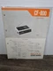 Sony CF-800 Radio Cassette-Corder Tape Recorder Service Manual Original Genuine