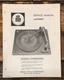 BSR AA47 Series Record Player / Turntable  Service Manual *Original*