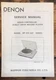 Denon DP-31F DP-32F Record Player / Turntable  Service Manual *Original*