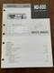 Nikko ND-800 Stereo Cassette Tape Deck Service Manual Original Genuine OEM