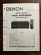 Denon Model AVR-2600 AV Surround Receiver Service Manual Original OEM Genuine