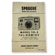 SPRAGUE Operating Manual Model TO-5 Tel-Ohmike Capacitor Analyzer Manual