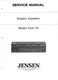Service Manual Repair Guide for Jensen MODEL EQA-70 Graphic Equalizer 7 Band