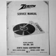 ZENITH &reg; Models 169-388 169-389 Record Changer Service Manual &copy; 1970 New