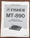 Fisher MT-890 Record Player / Turntable Service Manual *Original*