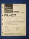 Pioneer PL-C7 Turntable Service Manual Factory Original The Real Thing      v2
