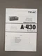 TEAC A-430 Stereo Cassette Deck Service Manual D-925