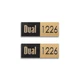 Dual 1226 Turntable Custom logo Badge Aluminum 38mm(1.49")X14mm(0.55") GOLD