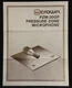 CROWN PZM-30GP PRESSURE ZONE MICROPHONES PRODUCT / SALES BROCHURE