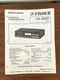 Fisher CA-856R Amplifier Service Manual *Original*