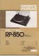 Operating Instructions for Rotel RP-850