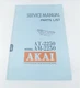 Vintage Akai Model AT-2250/AM-2250 Stereo Tuner Service Manual/Parts List