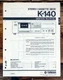 Yamaha K-140 Cassette Service Manual *Original*