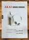Akai PM-01 FM-01 Personal Stereo Service Manual *Original*