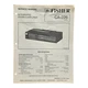 Fisher CA226 Integrated Stereo Amplifier CA-226 Service Manual