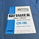 Vintage Operating Instructions Fisher CR-116 Stereo Cassette Deck